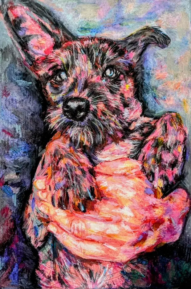 The finished portrait of Ted.